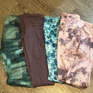 Athleta Girl Lot of 4 pairs leggings/tights size XL 14